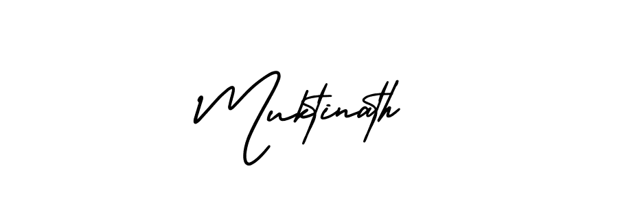 Design your own signature with our free online signature maker. With this signature software, you can create a handwritten (AmerikaSignatureDemo-Regular) signature for name Muktinath. Muktinath signature style 3 images and pictures png