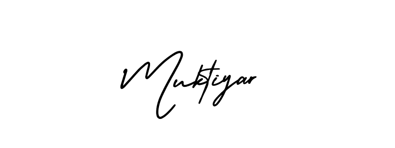 Muktiyar stylish signature style. Best Handwritten Sign (AmerikaSignatureDemo-Regular) for my name. Handwritten Signature Collection Ideas for my name Muktiyar. Muktiyar signature style 3 images and pictures png