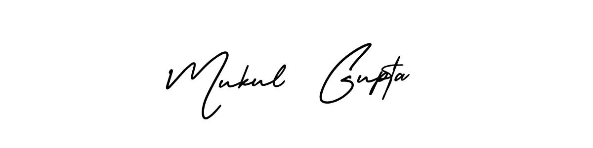 Use a signature maker to create a handwritten signature online. With this signature software, you can design (AmerikaSignatureDemo-Regular) your own signature for name Mukul  Gupta. Mukul  Gupta signature style 3 images and pictures png