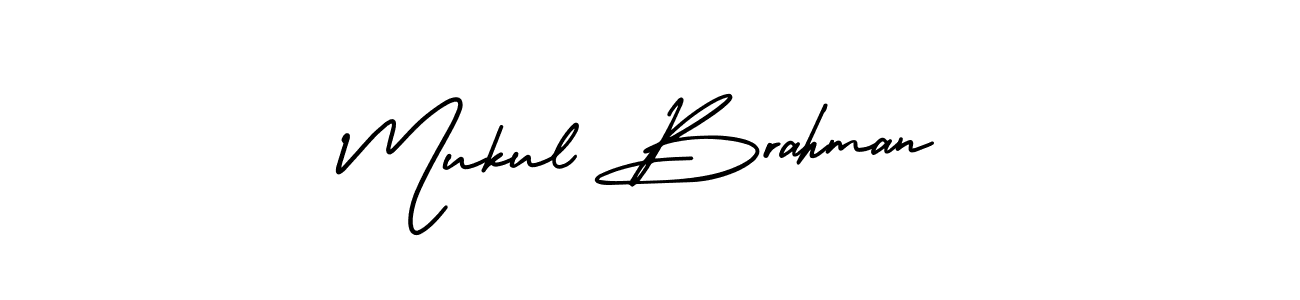 Use a signature maker to create a handwritten signature online. With this signature software, you can design (AmerikaSignatureDemo-Regular) your own signature for name Mukul Brahman. Mukul Brahman signature style 3 images and pictures png