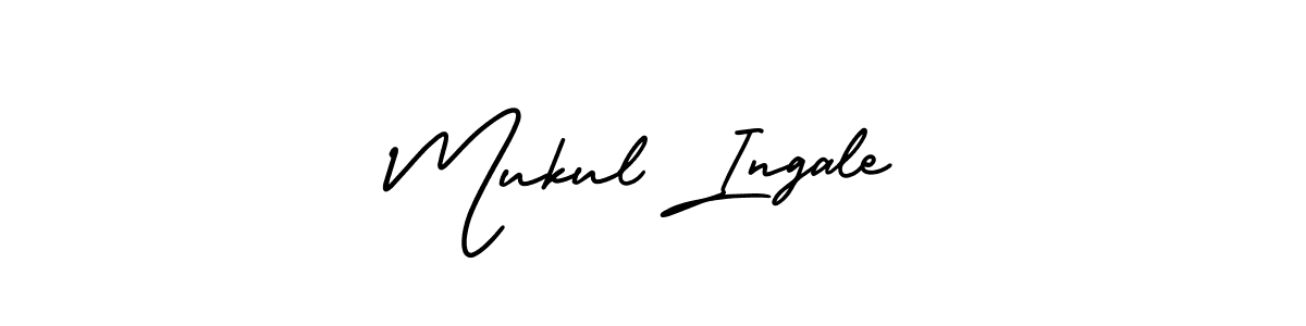 The best way (AmerikaSignatureDemo-Regular) to make a short signature is to pick only two or three words in your name. The name Mukul Ingale include a total of six letters. For converting this name. Mukul Ingale signature style 3 images and pictures png