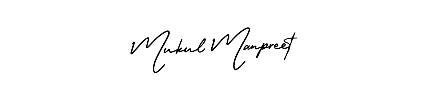 Mukul Manpreet stylish signature style. Best Handwritten Sign (AmerikaSignatureDemo-Regular) for my name. Handwritten Signature Collection Ideas for my name Mukul Manpreet. Mukul Manpreet signature style 3 images and pictures png