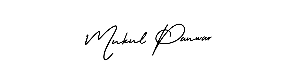 Mukul Panwar stylish signature style. Best Handwritten Sign (AmerikaSignatureDemo-Regular) for my name. Handwritten Signature Collection Ideas for my name Mukul Panwar. Mukul Panwar signature style 3 images and pictures png