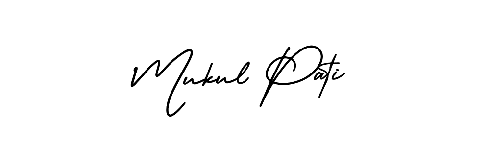 It looks lik you need a new signature style for name Mukul Pati. Design unique handwritten (AmerikaSignatureDemo-Regular) signature with our free signature maker in just a few clicks. Mukul Pati signature style 3 images and pictures png