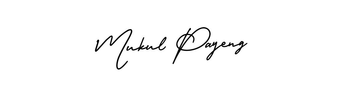 Also You can easily find your signature by using the search form. We will create Mukul Payeng name handwritten signature images for you free of cost using AmerikaSignatureDemo-Regular sign style. Mukul Payeng signature style 3 images and pictures png