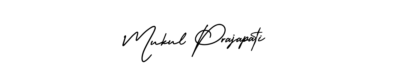 This is the best signature style for the Mukul Prajapati name. Also you like these signature font (AmerikaSignatureDemo-Regular). Mix name signature. Mukul Prajapati signature style 3 images and pictures png