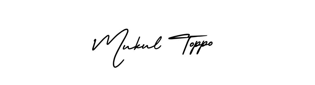 Mukul Toppo stylish signature style. Best Handwritten Sign (AmerikaSignatureDemo-Regular) for my name. Handwritten Signature Collection Ideas for my name Mukul Toppo. Mukul Toppo signature style 3 images and pictures png