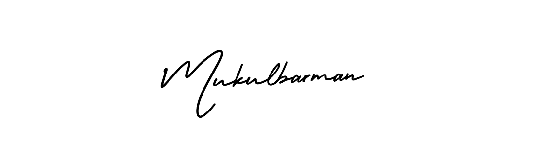 How to make Mukulbarman name signature. Use AmerikaSignatureDemo-Regular style for creating short signs online. This is the latest handwritten sign. Mukulbarman signature style 3 images and pictures png