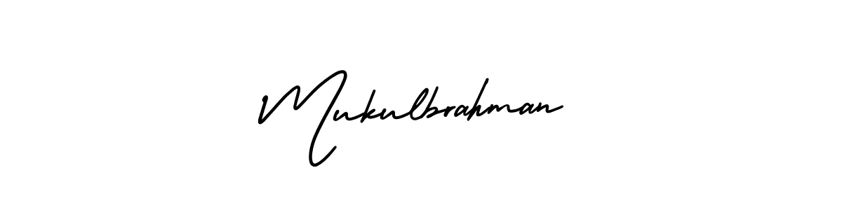 It looks lik you need a new signature style for name Mukulbrahman. Design unique handwritten (AmerikaSignatureDemo-Regular) signature with our free signature maker in just a few clicks. Mukulbrahman signature style 3 images and pictures png