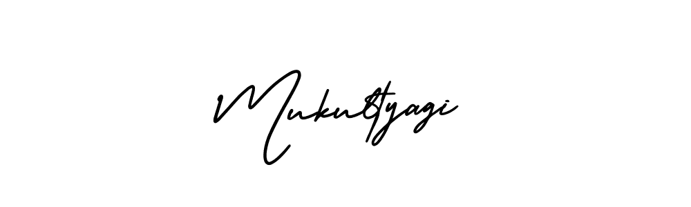 The best way (AmerikaSignatureDemo-Regular) to make a short signature is to pick only two or three words in your name. The name Mukultyagi include a total of six letters. For converting this name. Mukultyagi signature style 3 images and pictures png