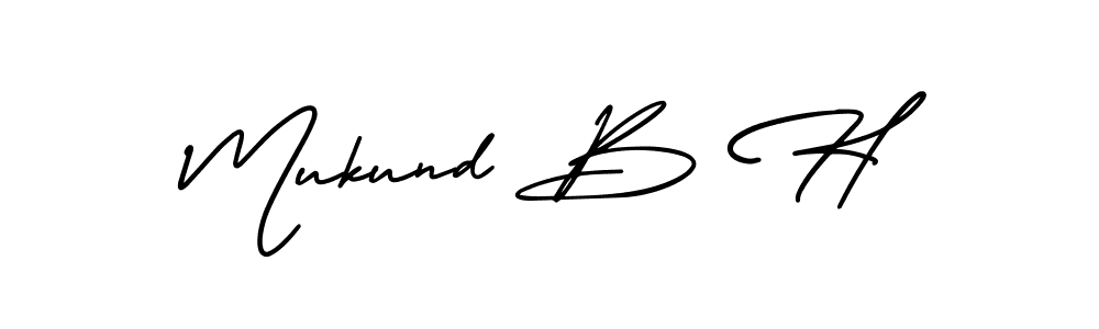 How to make Mukund B H signature? AmerikaSignatureDemo-Regular is a professional autograph style. Create handwritten signature for Mukund B H name. Mukund B H signature style 3 images and pictures png