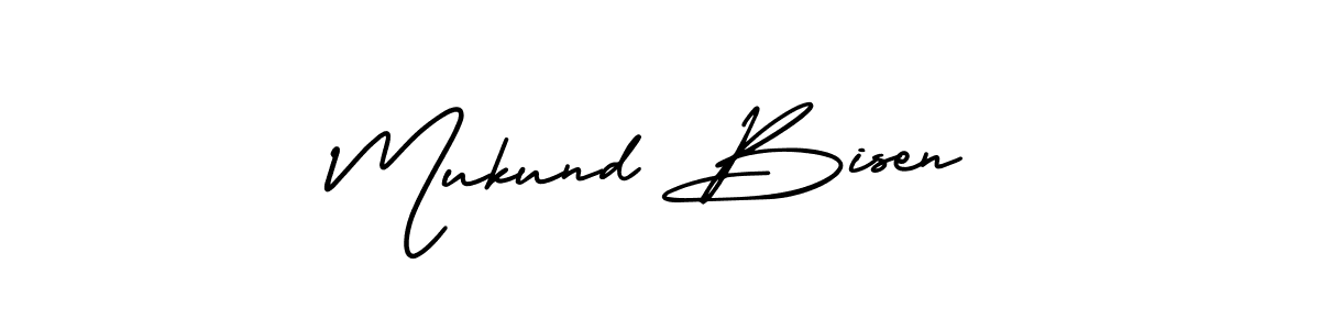 Use a signature maker to create a handwritten signature online. With this signature software, you can design (AmerikaSignatureDemo-Regular) your own signature for name Mukund Bisen. Mukund Bisen signature style 3 images and pictures png