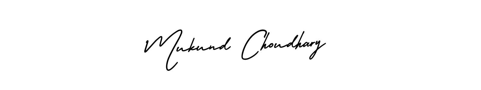 Mukund Choudhary stylish signature style. Best Handwritten Sign (AmerikaSignatureDemo-Regular) for my name. Handwritten Signature Collection Ideas for my name Mukund Choudhary. Mukund Choudhary signature style 3 images and pictures png