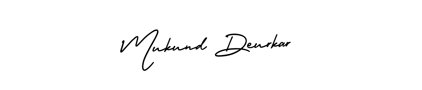 Similarly AmerikaSignatureDemo-Regular is the best handwritten signature design. Signature creator online .You can use it as an online autograph creator for name Mukund Deurkar. Mukund Deurkar signature style 3 images and pictures png