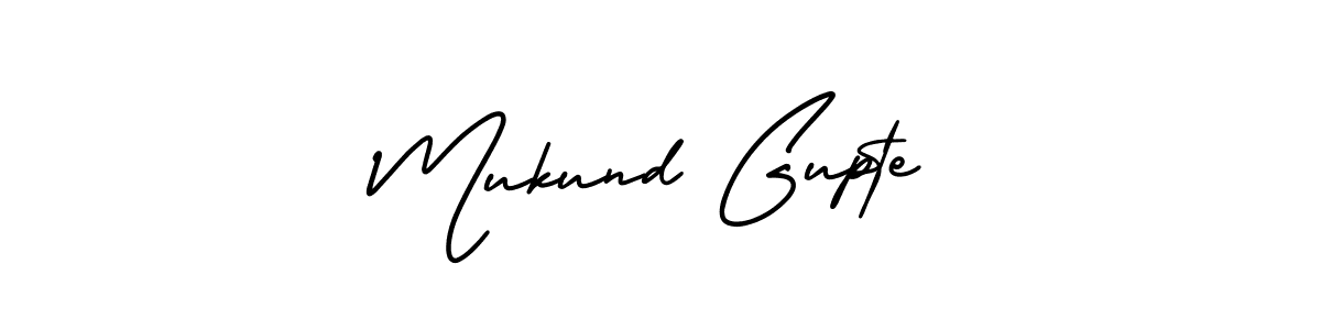 How to make Mukund Gupte name signature. Use AmerikaSignatureDemo-Regular style for creating short signs online. This is the latest handwritten sign. Mukund Gupte signature style 3 images and pictures png