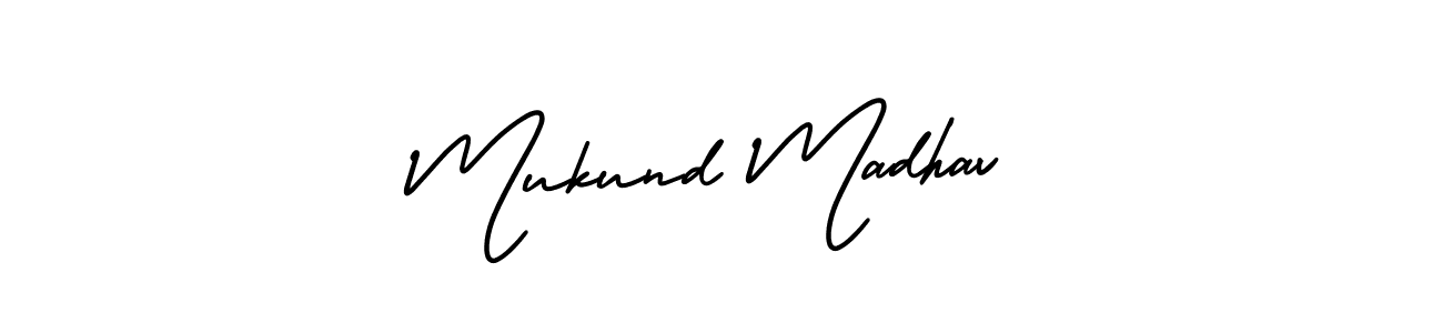 It looks lik you need a new signature style for name Mukund Madhav. Design unique handwritten (AmerikaSignatureDemo-Regular) signature with our free signature maker in just a few clicks. Mukund Madhav signature style 3 images and pictures png