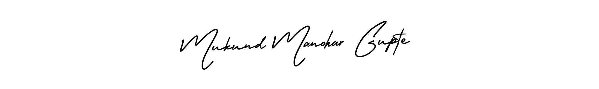 How to make Mukund Manohar Gupte name signature. Use AmerikaSignatureDemo-Regular style for creating short signs online. This is the latest handwritten sign. Mukund Manohar Gupte signature style 3 images and pictures png