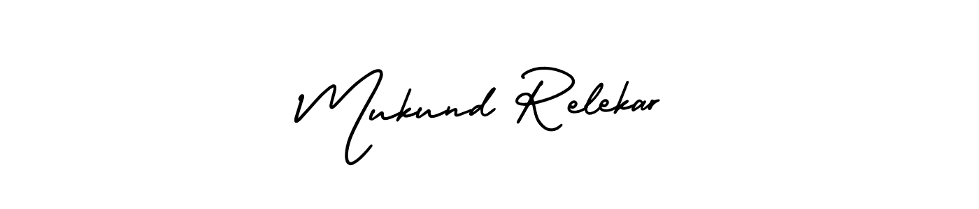 It looks lik you need a new signature style for name Mukund Relekar. Design unique handwritten (AmerikaSignatureDemo-Regular) signature with our free signature maker in just a few clicks. Mukund Relekar signature style 3 images and pictures png