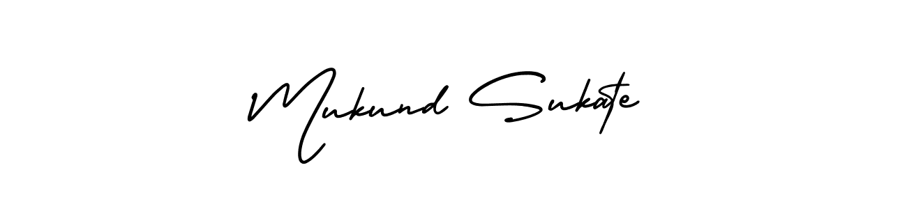 Mukund Sukate stylish signature style. Best Handwritten Sign (AmerikaSignatureDemo-Regular) for my name. Handwritten Signature Collection Ideas for my name Mukund Sukate. Mukund Sukate signature style 3 images and pictures png