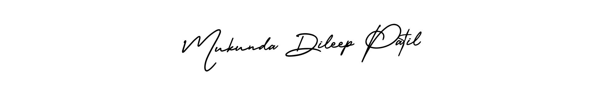 How to make Mukunda Dileep Patil signature? AmerikaSignatureDemo-Regular is a professional autograph style. Create handwritten signature for Mukunda Dileep Patil name. Mukunda Dileep Patil signature style 3 images and pictures png