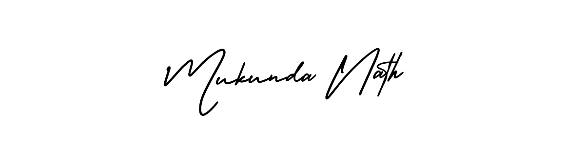 How to make Mukunda Nath name signature. Use AmerikaSignatureDemo-Regular style for creating short signs online. This is the latest handwritten sign. Mukunda Nath signature style 3 images and pictures png