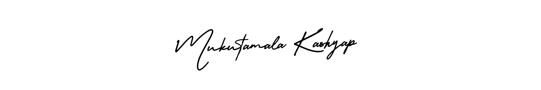 Make a beautiful signature design for name Mukutamala Kashyap. With this signature (AmerikaSignatureDemo-Regular) style, you can create a handwritten signature for free. Mukutamala Kashyap signature style 3 images and pictures png