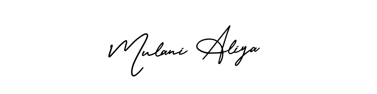 See photos of Mulani Aliya official signature by Spectra . Check more albums & portfolios. Read reviews & check more about AmerikaSignatureDemo-Regular font. Mulani Aliya signature style 3 images and pictures png