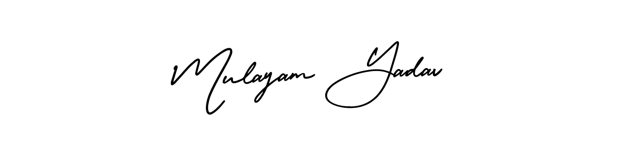 Create a beautiful signature design for name Mulayam Yadav. With this signature (AmerikaSignatureDemo-Regular) fonts, you can make a handwritten signature for free. Mulayam Yadav signature style 3 images and pictures png