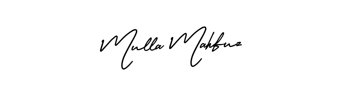 if you are searching for the best signature style for your name Mulla Mahfuz. so please give up your signature search. here we have designed multiple signature styles  using AmerikaSignatureDemo-Regular. Mulla Mahfuz signature style 3 images and pictures png