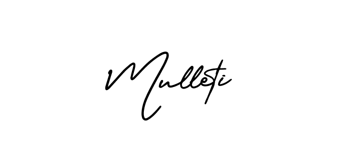 AmerikaSignatureDemo-Regular is a professional signature style that is perfect for those who want to add a touch of class to their signature. It is also a great choice for those who want to make their signature more unique. Get Mulleti name to fancy signature for free. Mulleti signature style 3 images and pictures png