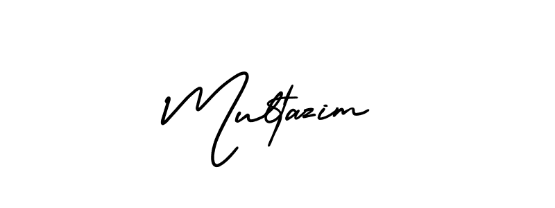 How to make Multazim signature? AmerikaSignatureDemo-Regular is a professional autograph style. Create handwritten signature for Multazim name. Multazim signature style 3 images and pictures png