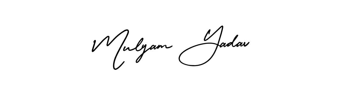 How to make Mulyam Yadav signature? AmerikaSignatureDemo-Regular is a professional autograph style. Create handwritten signature for Mulyam Yadav name. Mulyam Yadav signature style 3 images and pictures png