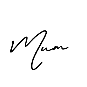 Make a beautiful signature design for name Mum. With this signature (AmerikaSignatureDemo-Regular) style, you can create a handwritten signature for free. Mum signature style 3 images and pictures png