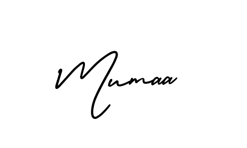 You should practise on your own different ways (AmerikaSignatureDemo-Regular) to write your name (Mumaa) in signature. don't let someone else do it for you. Mumaa signature style 3 images and pictures png