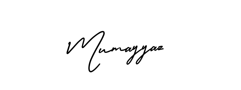 How to make Mumayyaz name signature. Use AmerikaSignatureDemo-Regular style for creating short signs online. This is the latest handwritten sign. Mumayyaz signature style 3 images and pictures png