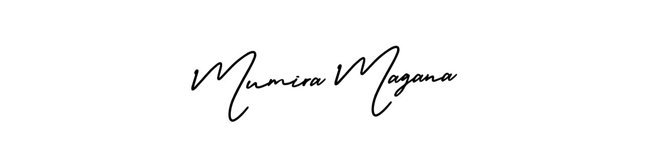 Design your own signature with our free online signature maker. With this signature software, you can create a handwritten (AmerikaSignatureDemo-Regular) signature for name Mumira Magana. Mumira Magana signature style 3 images and pictures png