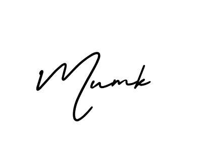 How to Draw Mumk signature style? AmerikaSignatureDemo-Regular is a latest design signature styles for name Mumk. Mumk signature style 3 images and pictures png