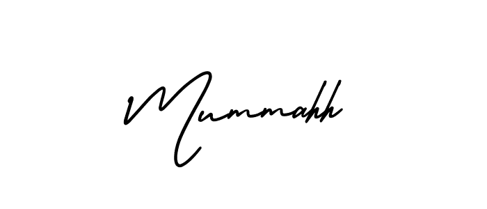 Create a beautiful signature design for name Mummahh. With this signature (AmerikaSignatureDemo-Regular) fonts, you can make a handwritten signature for free. Mummahh signature style 3 images and pictures png