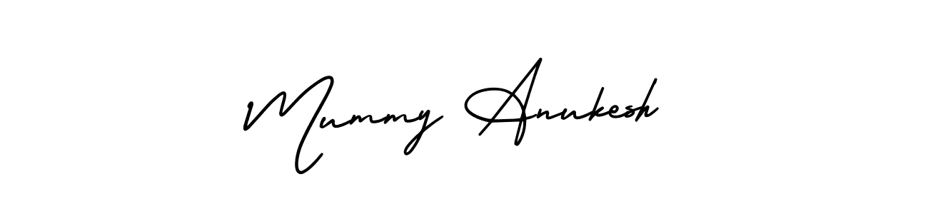 AmerikaSignatureDemo-Regular is a professional signature style that is perfect for those who want to add a touch of class to their signature. It is also a great choice for those who want to make their signature more unique. Get Mummy Anukesh name to fancy signature for free. Mummy Anukesh signature style 3 images and pictures png