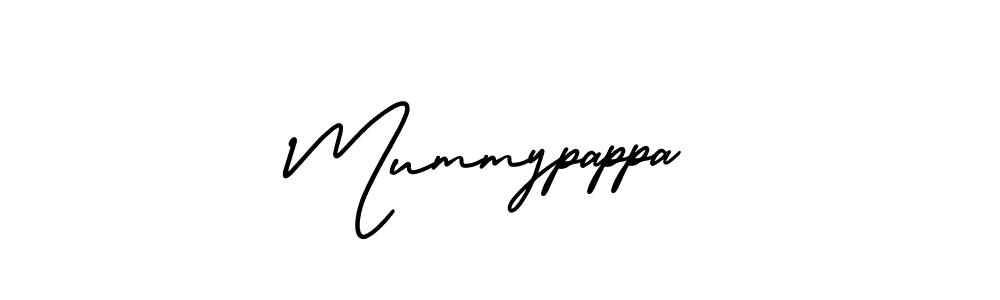 Use a signature maker to create a handwritten signature online. With this signature software, you can design (AmerikaSignatureDemo-Regular) your own signature for name Mummypappa. Mummypappa signature style 3 images and pictures png