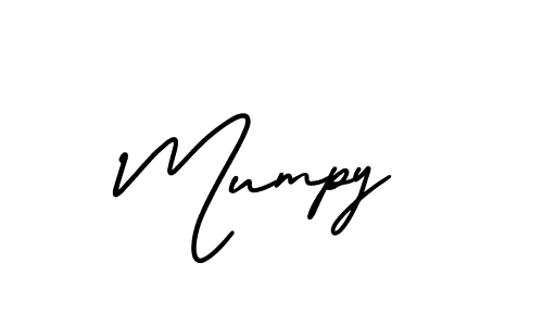 It looks lik you need a new signature style for name Mumpy. Design unique handwritten (AmerikaSignatureDemo-Regular) signature with our free signature maker in just a few clicks. Mumpy signature style 3 images and pictures png