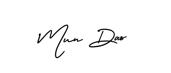 How to make Mun Das name signature. Use AmerikaSignatureDemo-Regular style for creating short signs online. This is the latest handwritten sign. Mun Das signature style 3 images and pictures png
