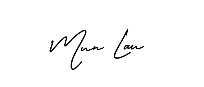 How to make Mun Lau signature? AmerikaSignatureDemo-Regular is a professional autograph style. Create handwritten signature for Mun Lau name. Mun Lau signature style 3 images and pictures png