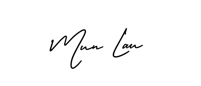 How to make Mun Lau signature? AmerikaSignatureDemo-Regular is a professional autograph style. Create handwritten signature for Mun Lau name. Mun Lau signature style 3 images and pictures png