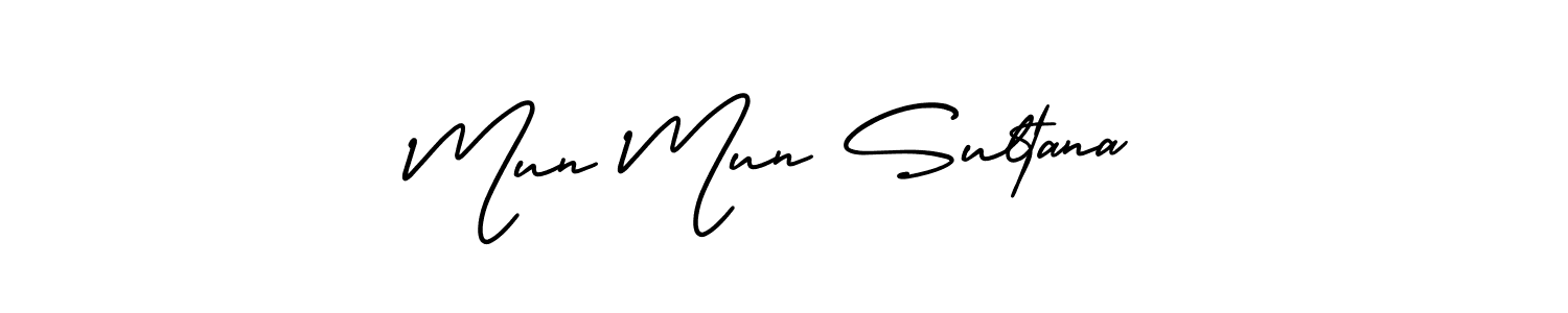 Create a beautiful signature design for name Mun Mun Sultana. With this signature (AmerikaSignatureDemo-Regular) fonts, you can make a handwritten signature for free. Mun Mun Sultana signature style 3 images and pictures png