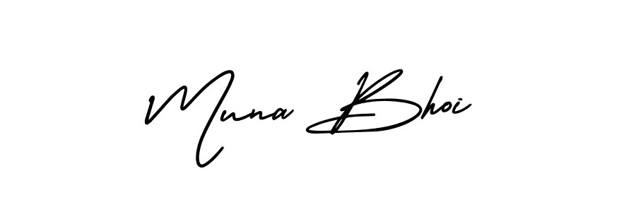 Make a beautiful signature design for name Muna Bhoi. Use this online signature maker to create a handwritten signature for free. Muna Bhoi signature style 3 images and pictures png