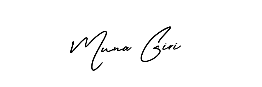 if you are searching for the best signature style for your name Muna Giri. so please give up your signature search. here we have designed multiple signature styles  using AmerikaSignatureDemo-Regular. Muna Giri signature style 3 images and pictures png