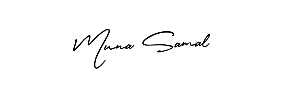 Similarly AmerikaSignatureDemo-Regular is the best handwritten signature design. Signature creator online .You can use it as an online autograph creator for name Muna Samal. Muna Samal signature style 3 images and pictures png