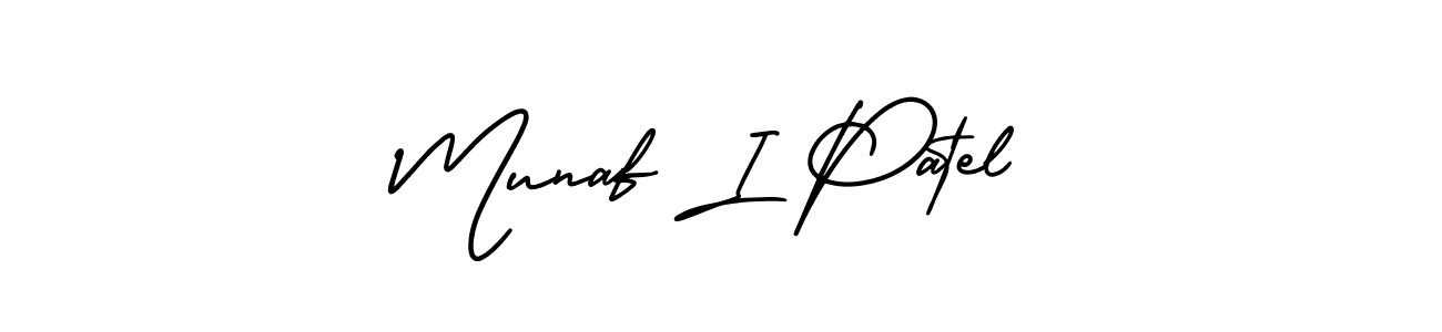 Create a beautiful signature design for name Munaf I Patel. With this signature (AmerikaSignatureDemo-Regular) fonts, you can make a handwritten signature for free. Munaf I Patel signature style 3 images and pictures png