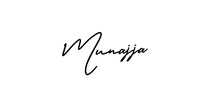 Design your own signature with our free online signature maker. With this signature software, you can create a handwritten (AmerikaSignatureDemo-Regular) signature for name Munajja. Munajja signature style 3 images and pictures png
